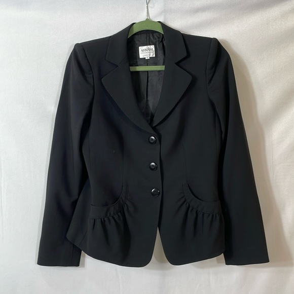 Armani Collezioni Jackets & Blazers - Armani Colllezioni Collection Suit Jacket Coat Size 4 Black .